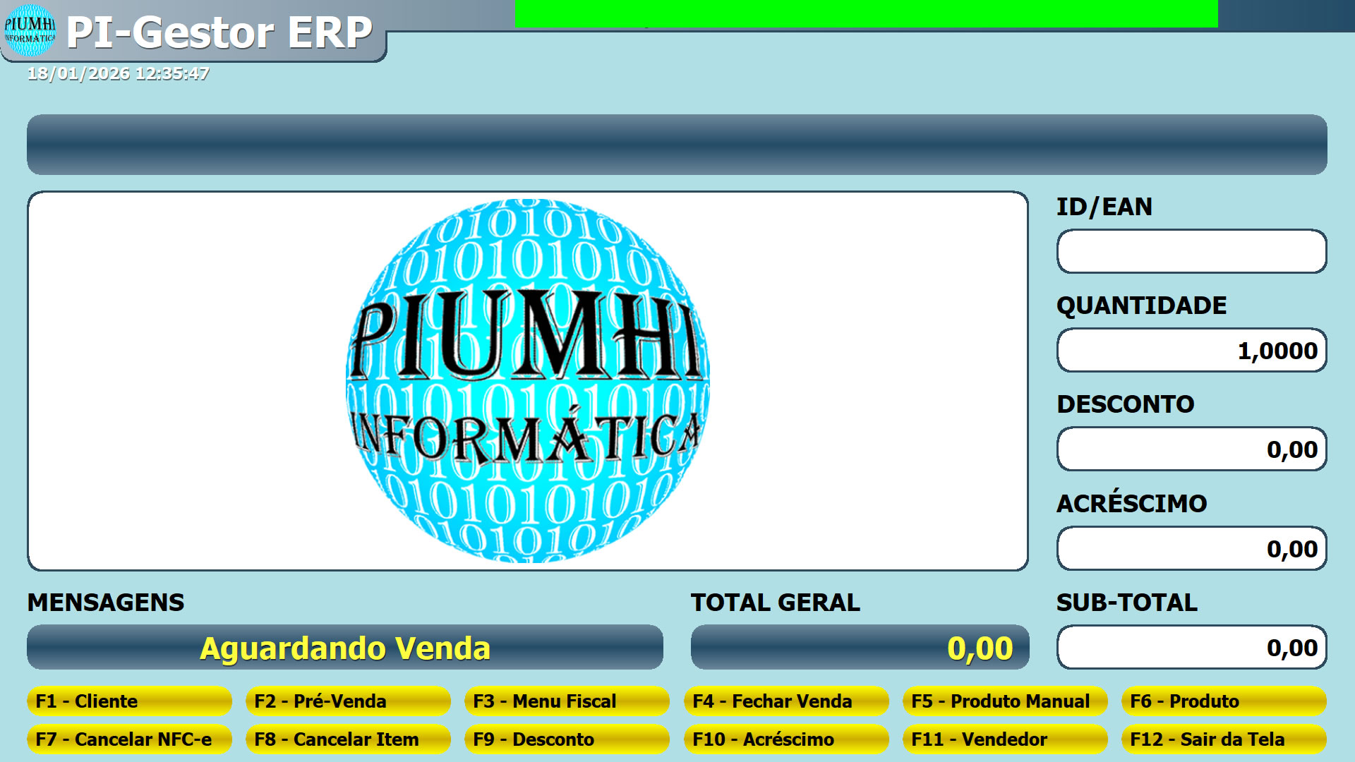 Tela de Emissão de NFC-e